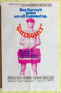 p346 GAILY, GAILY one-sheet movie poster '70 Beau Bridges, Ben Hecht