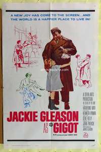 p362 GIGOT one-sheet movie poster '62 Jackie Gleason, Katherine Kath