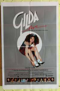 p363 GILDA LIVE one-sheet movie poster '80 Radner, Mike Nichols, SNL