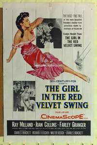 p365 GIRL IN THE RED VELVET SWING one-sheet movie poster '55 Joan Collins