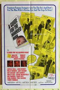 p408 GUIDE FOR THE MARRIED MAN one-sheet movie poster '67 Walter Matthau
