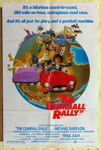p409 GUMBALL RALLY one-sheet movie poster '76 car racing, Sarrazin, Julia