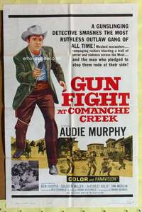 p410 GUN FIGHT AT COMANCHE CREEK one-sheet movie poster '63 Audie Murphy