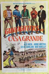 p412 GUNFIGHTERS OF CASA GRANDE one-sheet movie poster '64 Alex Nicol