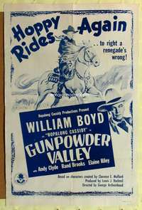 p236 DEVIL'S PLAYGROUND one-sheet movie poster R55 Gunpowder Valley, Hoppy