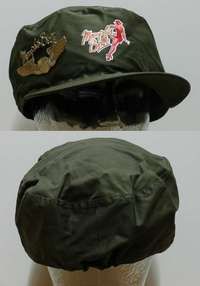 m048 MEMPHIS BELLE green special promotional movie hat '90 with metal insignia!
