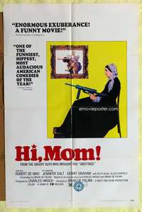 p427 HI MOM! one-sheet movie poster '70 early Robert De Niro, De Palma
