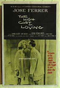 p428 HIGH COST OF LOVING one-sheet movie poster '58 Gena Rowlands, Ferrer