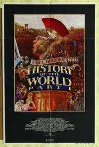 p433 HISTORY OF THE WORLD PART I one-sheet movie poster '81 Mel Brooks