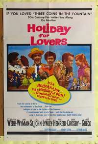 p435 HOLIDAY FOR LOVERS one-sheet movie poster '59 Clifton Webb, Jane Wyman