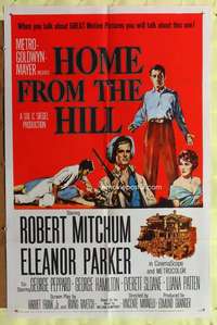 p436 HOME FROM THE HILL one-sheet movie poster '60 Robert Mitchum, Parker