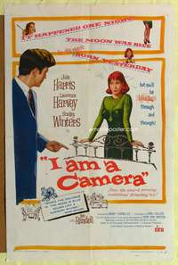 p445 I AM A CAMERA one-sheet movie poster '55 Julie Harris, Laurence Harvey