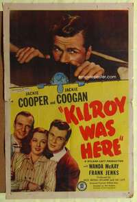p472 KILROY WAS HERE one-sheet movie poster '47 Jackie Cooper, Coogan