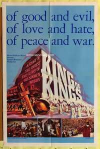 p474 KING OF KINGS style A one-sheet movie poster '61 Nicholas Ray epic!
