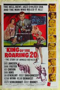 p475 KING OF THE ROARING 20'S one-sheet movie poster '61 sexy Diana Dors!