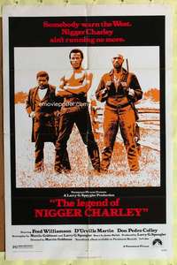 p491 LEGEND OF NIGGER CHARLEY one-sheet movie poster '72 Slave to Outlaw!