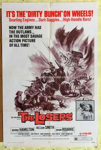p500 LOSERS one-sheet movie poster '70 it's The Dirty Bunch on wheels!