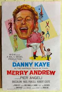 p524 MERRY ANDREW one-sheet movie poster '58 Danny Kaye, Pier Angeli