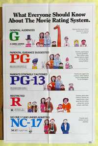 p538 MOVIE RATING SYSTEM one-sheet movie poster '90 really cool image!
