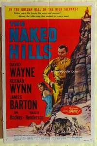 p552 NAKED HILLS one-sheet movie poster '56 David Wayne, Keenan Wynn