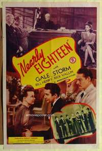 p562 NEARLY EIGHTEEN one-sheet movie poster '43 Gale Storm, Bill Henry