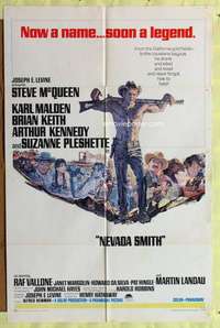 p564 NEVADA SMITH one-sheet movie poster '66 Steve McQueen, Karl Malden