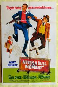 p565 NEVER A DULL MOMENT style A one-sheet movie poster '68 Dick Van Dyke