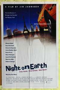 p575 NIGHT ON EARTH one-sheet movie poster '92 Jim Jarmusch, Winona Ryder
