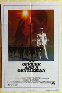 p593 OFFICER & A GENTLEMAN one-sheet movie poster '82 Richard Gere, Winger