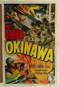 p594 OKINAWA one-sheet movie poster '52 Pat O'Brien, Cameron Mitchell
