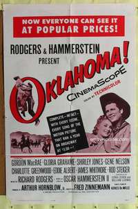 p595 OKLAHOMA one-sheet movie poster R63 Gordon MacRae, Shirley Jones