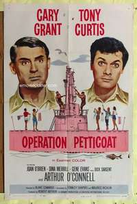 p623 OPERATION PETTICOAT one-sheet movie poster '59 Cary Grant, Curtis