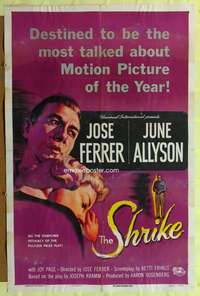 p712 SHRIKE one-sheet movie poster '55 Jose Ferrer, June Allyson, Kramm