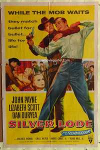 p714 SILVER LODE one-sheet movie poster '54 John Payne, Lizabeth Scott