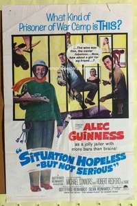 p719 SITUATION HOPELESS-BUT NOT SERIOUS one-sheet movie poster '65 Guinness