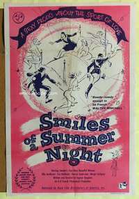 p723 SMILES OF A SUMMER NIGHT one-sheet movie poster '55 Ingmar Bergman