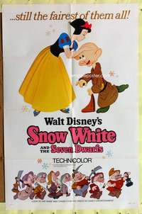 p727 SNOW WHITE & THE SEVEN DWARFS style A one-sheet movie poster R67 Disney
