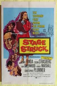 p738 STAGE STRUCK one-sheet movie poster '58 Henry Fonda, Strasberg
