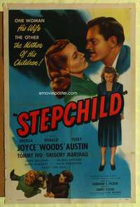 p742 STEPCHILD one-sheet movie poster '47 Brenda Joyce, the other mother!