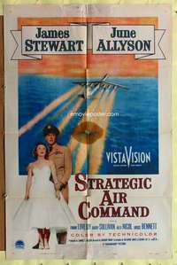 p747 STRATEGIC AIR COMMAND one-sheet movie poster '55 James Stewart