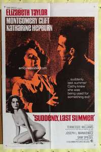 p751 SUDDENLY LAST SUMMER one-sheet movie poster R67 sexy Liz Taylor!