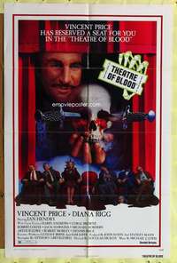 p772 THEATRE OF BLOOD one-sheet movie poster '73 Vincent Price, horror!