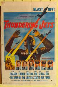 p785 THUNDERING JETS one-sheet movie poster '58 United States Air Force!