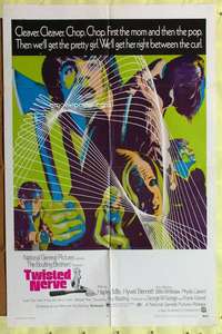p809 TWISTED NERVE one-sheet movie poster '69 Hayley Mills, horror!