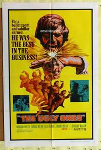 p812 UGLY ONES one-sheet movie poster '68 cool spaghetti western!