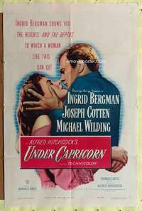 p816 UNDER CAPRICORN one-sheet movie poster '49 Ingrid Bergman, Hitchcock