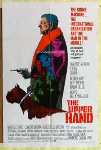 p818 UPPER HAND one-sheet movie poster '67 Jean Gabin, George Raft, French!