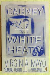 p848 WHITE HEAT one-sheet movie poster R56 James Cagney, Virginia Mayo