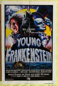p876 YOUNG FRANKENSTEIN style B one-sheet movie poster '74 Mel Brooks, Wilder