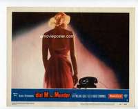 s129 DIAL M FOR MURDER movie lobby card #7 '54 don't answer the phone!